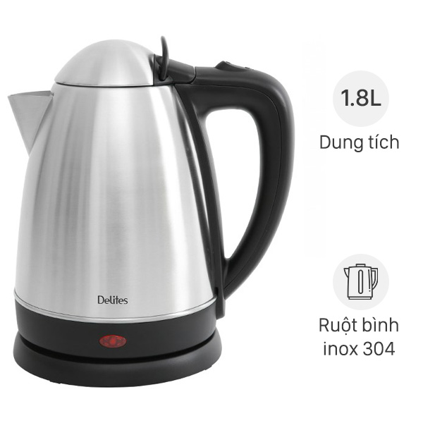 Bình đun siêu tốc Delites 1.8 lít ST18S04