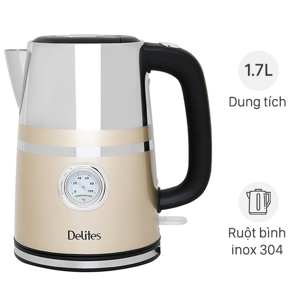 Bình đun siêu tốc Delites 1.7 lít ST17S04