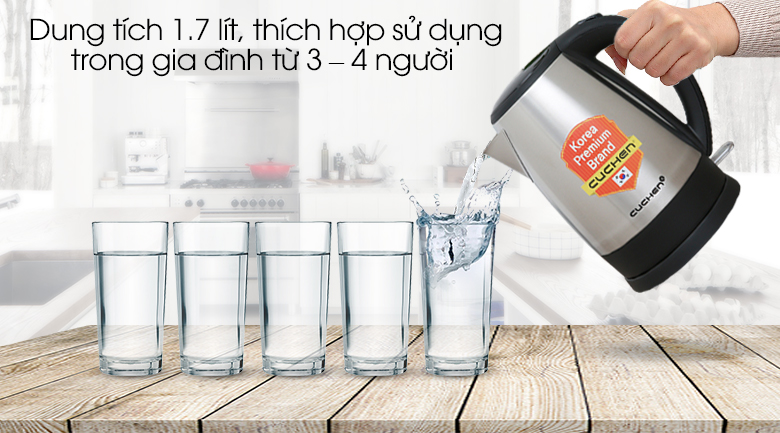 Bình đun siêu tốc Cuchen 1.7 lít CKT GT1700VN