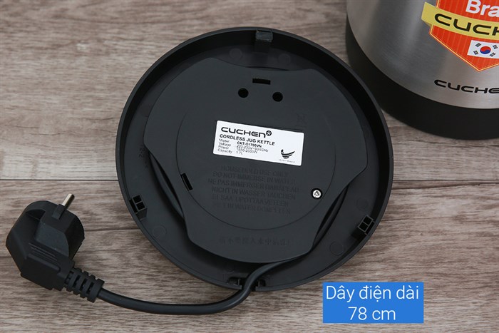 Bình đun siêu tốc Cuchen 1.7 lít CKT GT1700VN Màu Inox