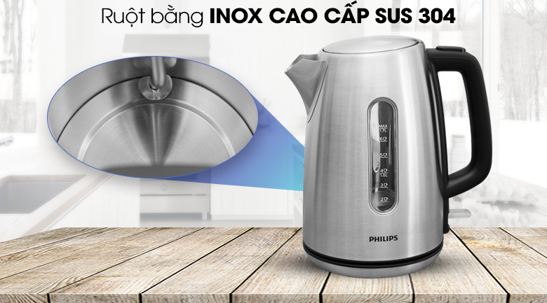 Bình đun siêu tốc Philips 1.7 lít HD9357/10