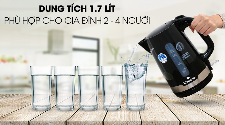 Bình đun siêu tốc Bluestone 1.7 lít KTB-3417