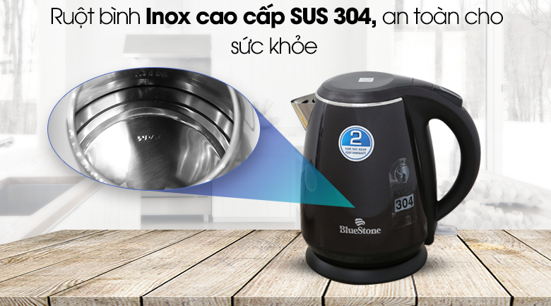 Bình đun siêu tốc Bluestone 1.5 lít KTB-3453 Đen