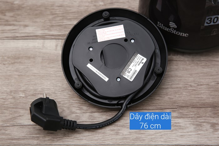 Bình đun siêu tốc Bluestone 1.5 lít KTB-3453 Đen Màu Đen