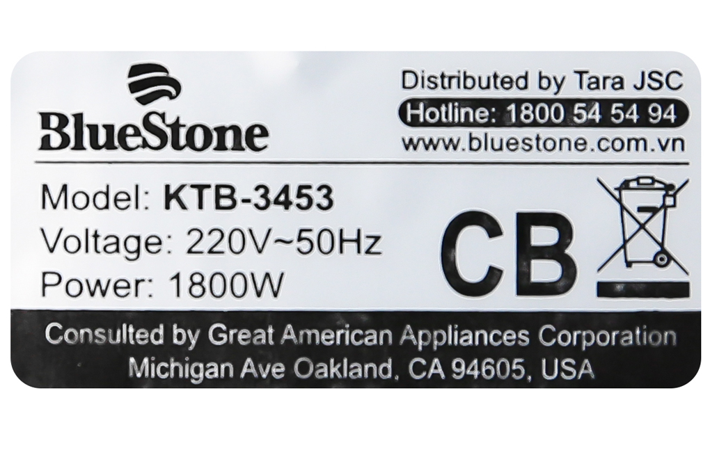 Ấm đun siêu tốc Bluestone 1.5 lít KTB-3453 Đen - 8