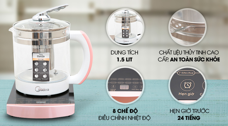 Ấm đun siêu tốc Midea 1.5 lít MK-17HC - 2