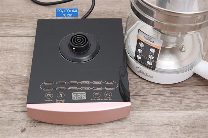 Bình đun siêu tốc Midea 1.5 lít MK-17HC Màu Trắng