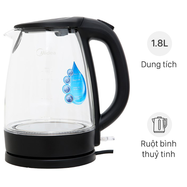 Bình đun siêu tốc Midea 1.8 lít MK-18GC