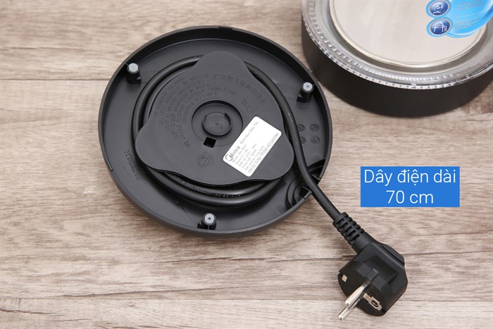 Bình đun siêu tốc Midea 1.8 lít MK-18GC Màu Trắng