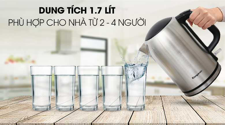 Bình đun siêu tốc Kangaroo 1.7 lít KG-353