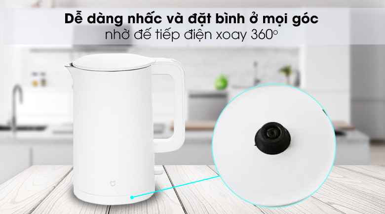 Bình đun siêu tốc Xiaomi 1.5 lít Electric Kettle EU (SKV4035GL)