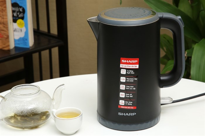 Bình đun siêu tốc Sharp 1.7 lít EKJ-17EVPS-BK Màu Đen