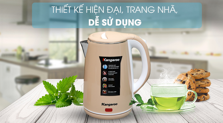 Bình đun siêu tốc Kangaroo 1.5 lít KG-18K1