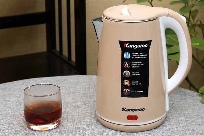 Bình đun siêu tốc Kangaroo 1.5 lít KG-18K1 Màu Nâu