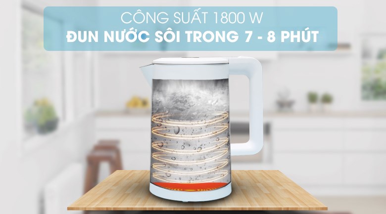 Bình đun siêu tốc Sunhouse Mama 1.7 lít SHD1386 Trắng