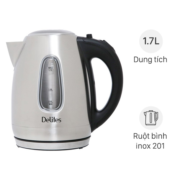 Bình đun siêu tốc Delites 1.7 lít HHB1732