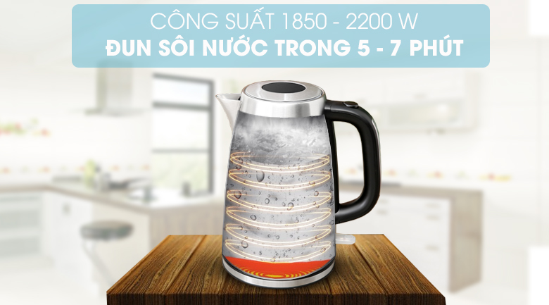 Bình đun siêu tốc Delites 1.7 lít K014QN