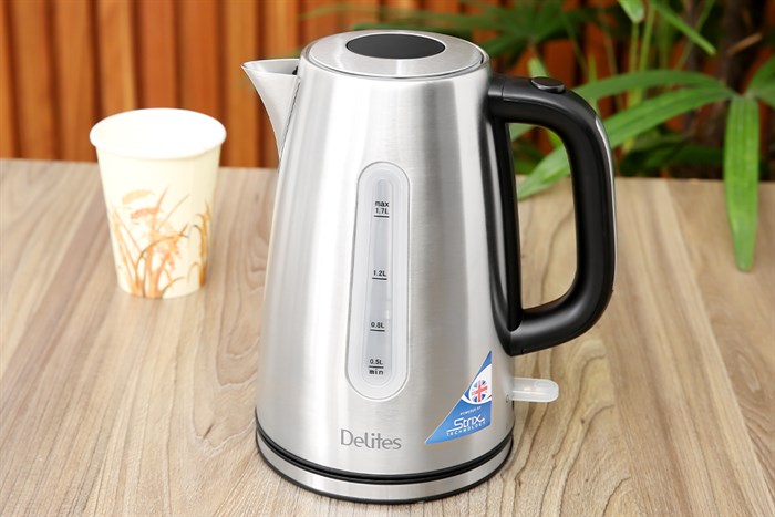 Bình đun siêu tốc Delites 1.7 lít K014QN Màu Bạc Inox
