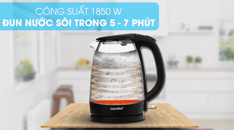 Bình đun siêu tốc Comfee 1.8 lít CK-GC1820B