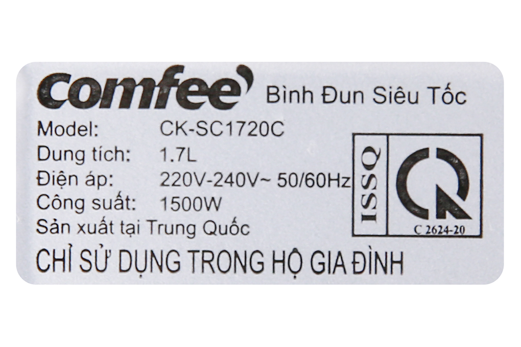 Mua bình đun siêu tốc Comfee 1.7 lít CK-SC1720C