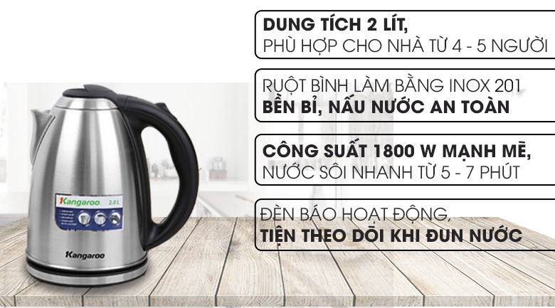 Ấm đun siêu tốc Kangaroo 2 lít KG-20SK3 - 3