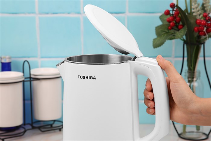 Bình đun siêu tốc Toshiba 1.5 lít KT-15DS1PV Màu Trắng