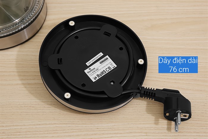 Ấm đun siêu tốc BlueStone 1.7 lít KTB-3426 Màu Trắng - Đen