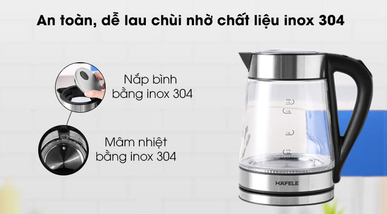 Bình đun siêu tốc Hafele T-602C (535.43.732) 1,7L