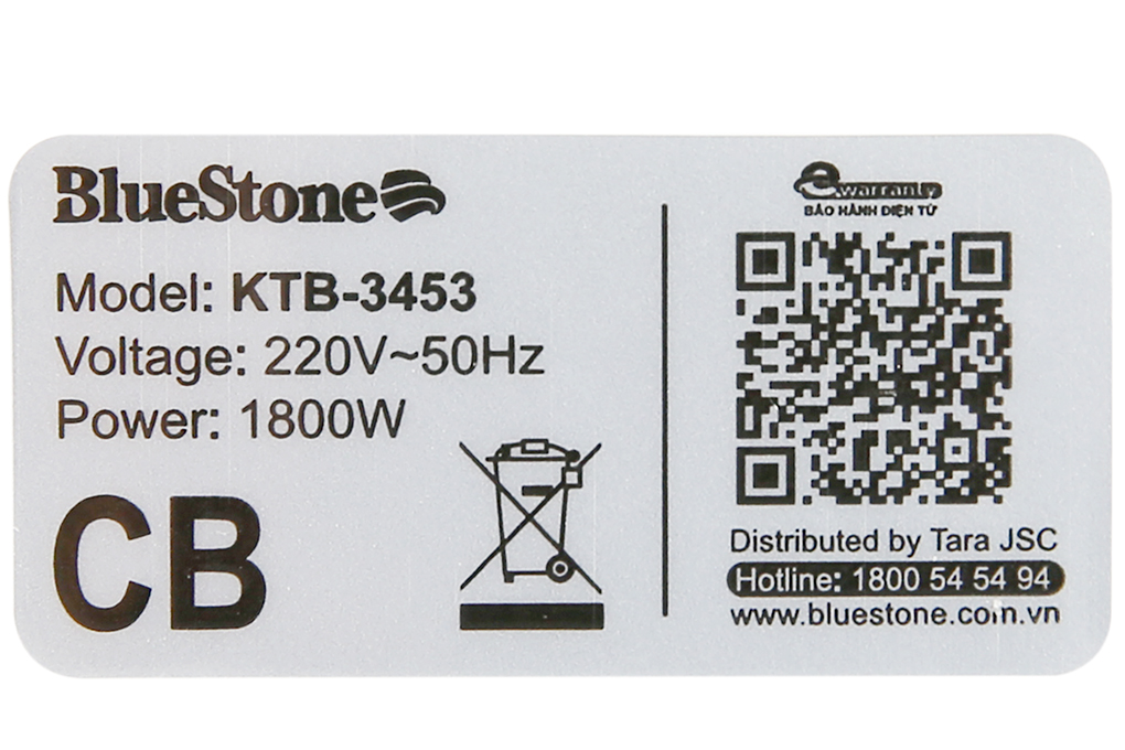 Siêu thị bình đun siêu tốc Bluestone 1.5 lít KTB-3453 kem