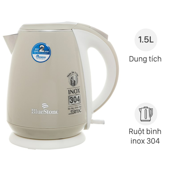 Bình đun siêu tốc Bluestone 1.5 lít KTB-3453 kem