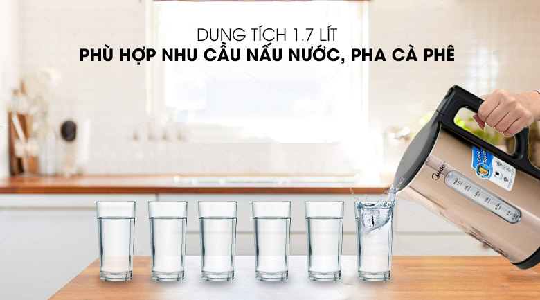 Bình đun siêu tốc Midea MK-317DW