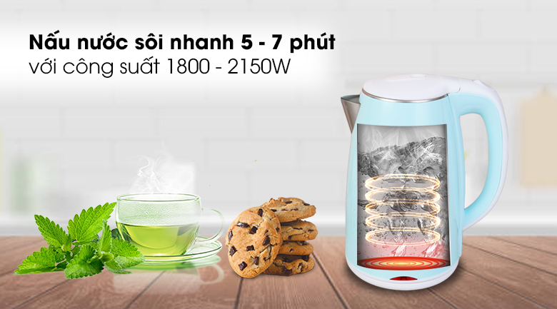 Bình đun siêu tốc Hommy 1.7 lít D1017