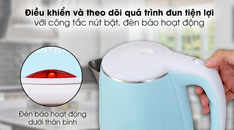 Bình đun siêu tốc Hommy 1.7 lít D1017