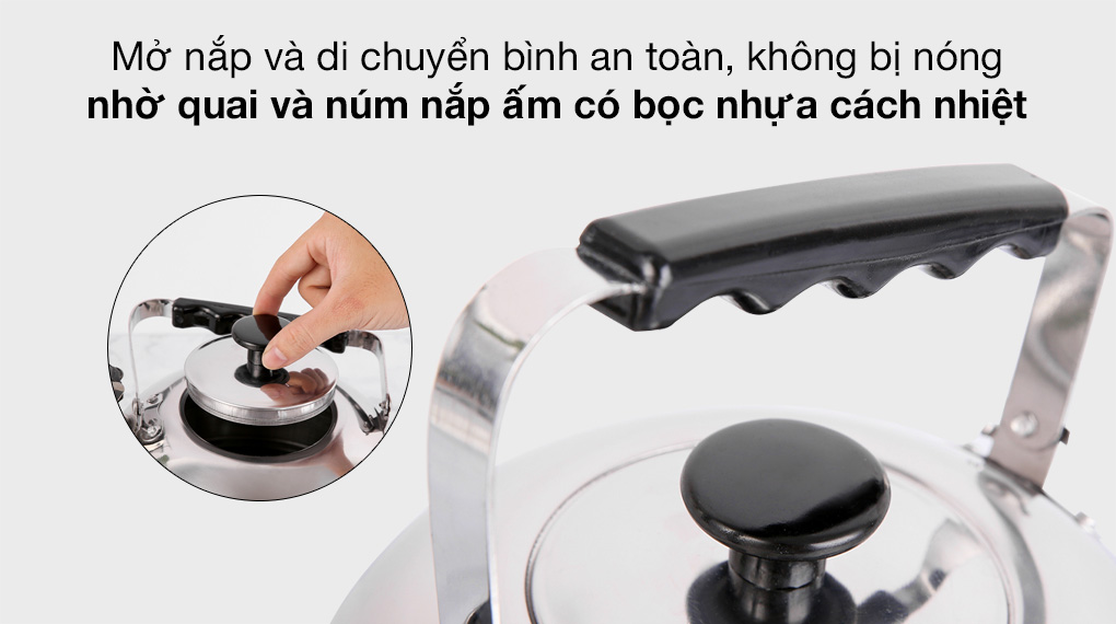 Ấm đun nước inox Delites BR001 4 lít