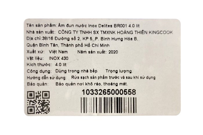 Ấm đun nước inox Delites BR001 4 lít Màu Bạc