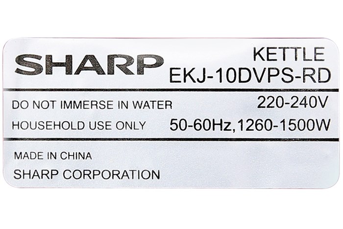 Bình đun siêu tốc Sharp 1 lít EKJ-10DVPS-RD Màu Đỏ đô