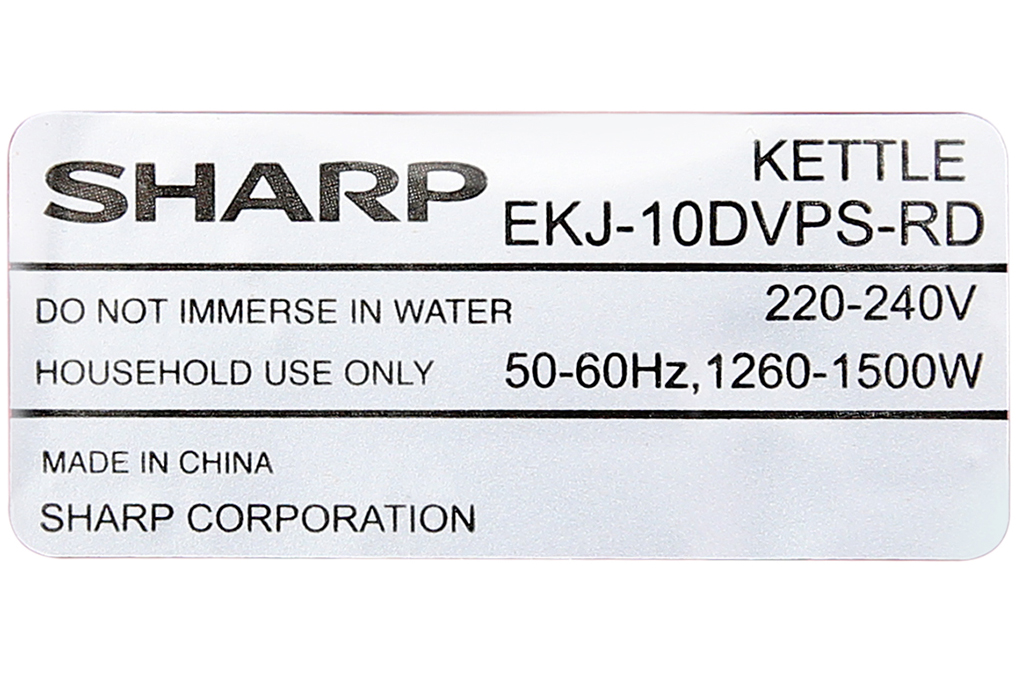 Bình đun siêu tốc Sharp 1 lít EKJ-10DVPS-RD Màu Đỏ đô