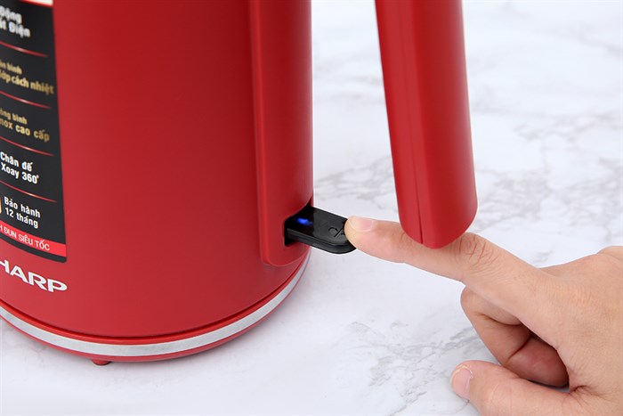 Bình đun siêu tốc Sharp 1 lít EKJ-10DVPS-RD Màu Đỏ đô