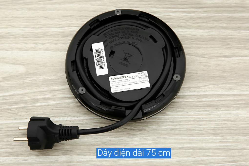 Bình đun siêu tốc Sharp 1 lít EKJ-10DVPS-BK Màu Đen