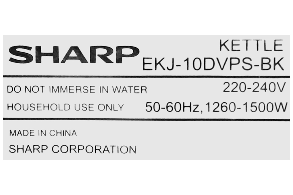 Bình đun siêu tốc Sharp 1 lít EKJ-10DVPS-BK Màu Đen