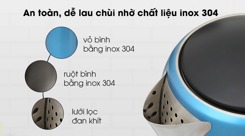 Bình đun siêu tốc Kangaroo 1.7 lít KG17K1