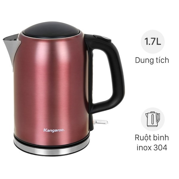 Bình đun siêu tốc Kangaroo 1.7 lít KG17K2