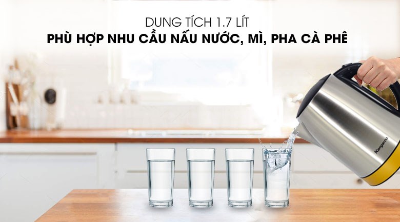 Bình đun siêu tốc Kangaroo 1.7 lít KG642