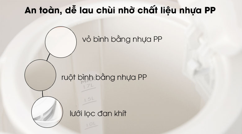 Chats liệu Bình đun siêu tốc Electrolux 1.7 lít E2EK1-100W