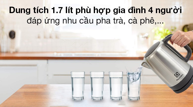 Bình đun siêu tốc Electrolux 1.7 lít EEK1505S