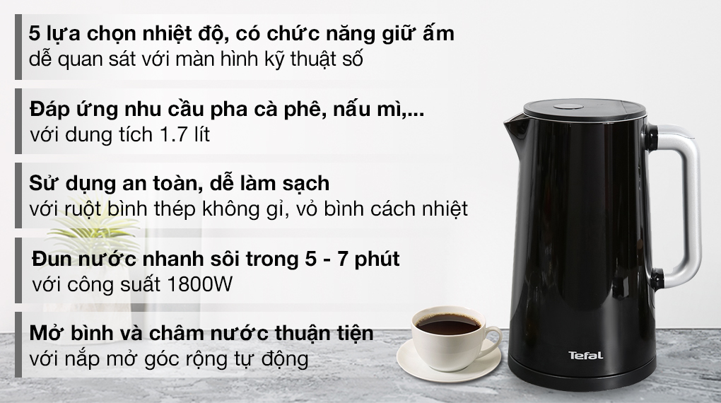 Ấm đun siêu tốc Tefal 1.7 lít KO850810 - 3