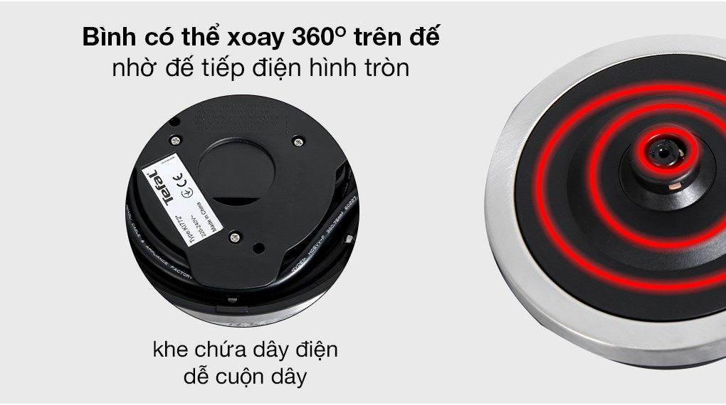 Bình đun siêu tốc Tefal 1.7 lít KI772D38