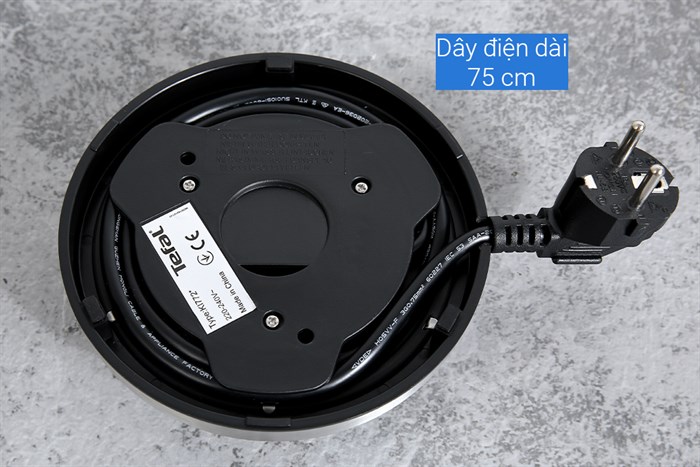 Bình đun siêu tốc Tefal 1.7 lít KI772D38 Màu Trắng