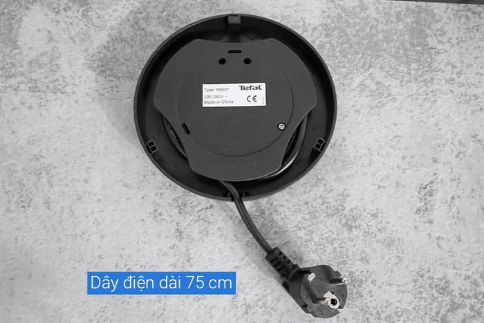 Bình đun siêu tốc Tefal 1.7 lít KI800D68 Màu Trắng - Đen