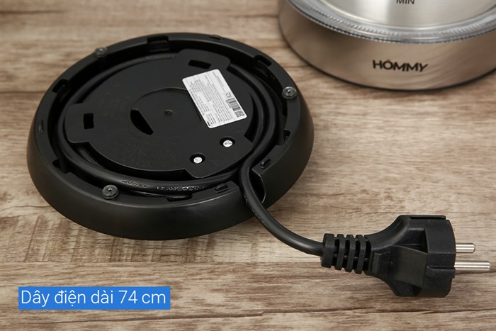 Bình đun siêu tốc Hommy 1.7 lít KEGS5801B-GS Màu Đen